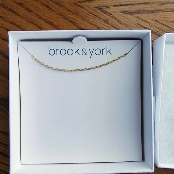 Colette Charm Necklace – Brook & York Brook & York Colette Choker Necklace Gold Tone Brass 13+2 Extender New